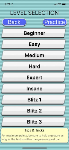 Exprestive Level Select Menu